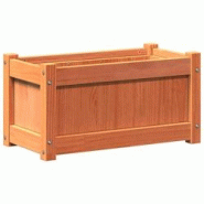 Helloshop26 - Jardinière bac lit surélevé plantes fleurs terrasse jardin cire 60 x 31 x 31 cm bois de pin massif marron 02_0038467 - 3000217683215 Helloshop26 - Jardinière bac lit surélevé plantes fleurs terrasse jardin cire 60 x 31 x 31 cm bois de pin massif marron 02_0038467 - 3000217683215