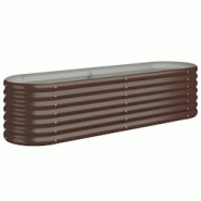 Helloshop26 - Jardinière bac lit surélevé plantes fleurs terrasse jardin de jardin acier enduit de poudre marron 02_0039557 - 3000218564780 Helloshop26 - Jardinière bac lit surélevé plantes fleurs terrasse jardin de jardin acier enduit de poudre marron 02_0039557 - 3000218564780