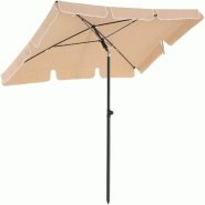 Helloshop26 - Parasol de balcon rectangulaire 2 x 1 25 m protection upf 50 ombrelle toile avec revêtement sac de transport terrasse 12_0000800 - 3000