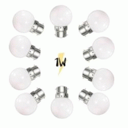 Illupro Lot de 10 Ampoules B22 plastique 1W LED Blanc chaud G45 pour guirlande guinguette professionnelle - jaune 3760430850466 Illupro Lot de 10 Ampoules B22 plastique 1W LED Blanc chaud G45 pour guirlande guinguette professionnelle - jaune 3760430850466