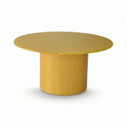 Now's Home - table basse ronde en verre  ocre doré 80x42cm eloa - 3256390255736