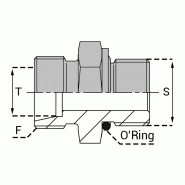 Raccords à bague Mâle UNF - FUMSAE0604 - Avec joint O-ring