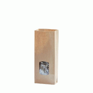Sac kraft fenêtre 9+5x20,5cm - par 100 - Fabriqués en Kraft vergé - Brun
