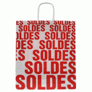 Sac kraft blanc 36x12x41 poignées torsadées - SOLDES J'M - par 50