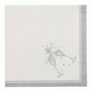 Serviettes "ROYAL Collection" pliage ¼ 40 x 40 cm argent Festivities (160 unités) PAPSTAR - argenté papier 37267