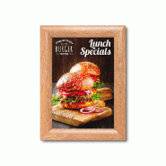 SHOWDOWN Displays Exposiciónate Cadre Clic-Clac Standard A5 Coins En Onglet 25 mm Bois KRA5G25LB - marron aluminium 8596052191480