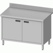 Table adossée avec portes battantes 1200x700x850 mm à monter - P950157120