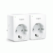 TP-Link Tapo P100(2-pack)(EU) Prise connectée TP-Link Tapo P100 Mini Smart Wi-Fi Socket 2 pièces - 6935364072766
