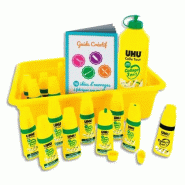 UHU Schoolpack de 12 flacons Twist and Glue + recharge 500ml - 4026700404029