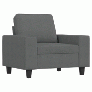 VidaXL Fauteuil Gris foncé 60 cm Tissu Modèle Flex - Matériau naturel 359376