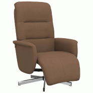 VidaXL Fauteuil inclinable avec repose-pieds marron tissu Modèle Yermontel - 356564 VidaXL Fauteuil inclinable avec repose-pieds marron tissu Modèle Yermontel - 356564