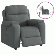 VidaXL Fauteuil inclinable Gris foncé Tissu Modèle Oerlonara - 3303546