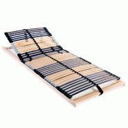 VidaXL Sommier à lattes sans matelas avec 42 lattes 7 zones 80x200 cm Modèle Armonel - 246468
