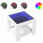 VidaXL Table basse avec LED blanc 53x53x45 cm bois d'ingénierie Modèle Toscane - 847539