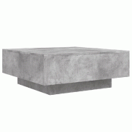 VidaXL Table basse gris béton 80x80x31 cm bois d'ingénierie Modèle Nova - 836584