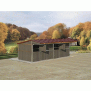 2 boxes en ligne en résine - Durabilité et confort pour chevaux - BOXRES2