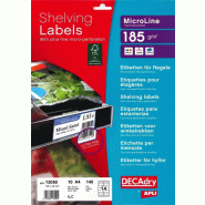 Apli 013050 Lot de 140 Cartes Micro perforées pour Étagère FSC 105 x 40, Blanc - 8410782130505