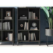 Armoire ouverte mi-haute Zegiro Etner en bois recyclé