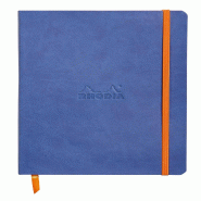 Carnet souple Rhodiarama saphir A5, 160p./80 feuilles ivoire 90 g/m², dot grid - bleu 117458C