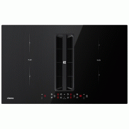CIARRA Plaque à Induction et Hotte Intégrée 4 Foyers 83cm 7000W, avec 2- Flex Zone Boost Touche Sensitive Minuterie CBBEH834BBFF - noir céramique