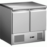 Desserte réfrigérée inox centrale +2/+8°c avec 2 portes - 240 litres - PS901S/STOP