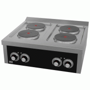 Fourneau électrique professionnel à poser 4 plaques profondeur 750 mm - PCE4P750S