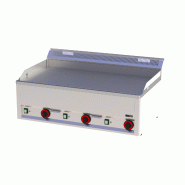 Fry-Top électrique lisse en ACIER - L990 - avec cheminée | Redfox - FTH90EL