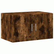 Helloshop26 - Armoire murale moderne gain de place rangement 70 x 42 x 40 cm en bois d'ingénierie chêne fumé 02_0049501 - Bois massif 3000235876354