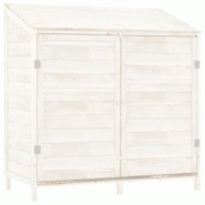 Helloshop26 - Remise de jardin 102 x 52 x 112 cm bois de sapin solide blanc 02_0044041 - 3000219949562 Helloshop26 - Remise de jardin 102 x 52 x 112 cm bois de sapin solide blanc 02_0044041 - 3000219949562