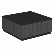 Podium pour mannequins Vertigo T03 MDF noir et noir 60x60x25cm