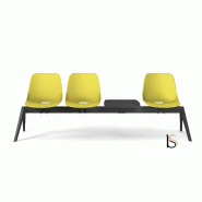 Poutre d'accueil BAKEA - Sokoa - Blanc, 3 places + 1 tablette