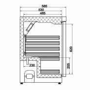 Réfrigérateur blanc 1 porte l510 7450.0551 COMBISTEEL