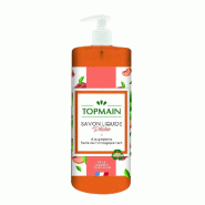 Savon main Topmain pêche 500ml - enrichi à la glycérine pour hydratation et adoucissement