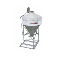 Silo d'aliment d'élevage déplaçable à vide avec cône axial translucide - Ø2325 - Capacité 6 et 9m3