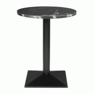 Table ronde Bolero Complete effet pierre noire 600mm - noir HW854