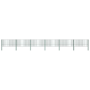 Vidaxl panneau de clôture avec poteaux fer 10,2 x 0,8 m vert 278609