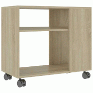 VidaXL Table d'appoint Chêne sonoma 70x35x55 cm Bois d'ingénierie Modèle Patio Altair Plus - 802123