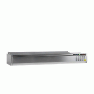 Vitrine à ingrédients réfrigérée avec capot - 10 x GN1/4 | Tefcold - GVC33-200 S/S