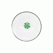 Zafferano Bilia Coffret De 4 Verres Tumbler Candy En Verre Borosilicaté Soufflé À La Main Couleur Verte Avec Sphère Interne Rayée Design Ludique