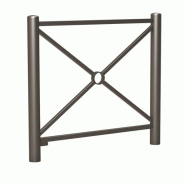 Barrière de Ville Carrefour - Longueurs 1072 ou 1572 mm - Cadre simple croix - Hauteur hors sol 1025 mm - Poteaux tubes acier ø 76 mm_0
