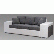 Canapé design 3 places en tissu gris perrine