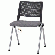 Chaise assise tapissée LINE - SITEK - Gris_0