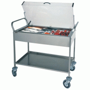 Chariot de service acier inox avec bac et 8 eutectiques 1080x570x1040 mm - VIRTUS - 0615402680110 Chariot de service acier inox avec bac et 8 eutectiques 1080x570x1040 mm - VIRTUS - 0615402680110