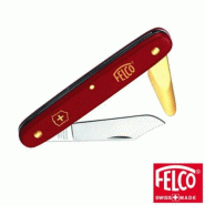 Couteau Greffoir tous usages Victorinox F3.91-10 Felco - lame biseautée en acier inoxydable - spatule en laiton pliable