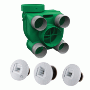 Kit Hygro A VMC simple flux hygroréglable suspendue + 3 bouches à piles - Axelair - KHAPRT5160 Kit Hygro A VMC simple flux hygroréglable suspendue + 3 bouches à piles - Axelair - KHAPRT5160