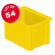 Lot de 54 caisses plastiques cp 3.6 litres jaunes_0