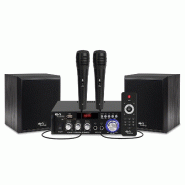 Pack Karaoké Enfants Evidence Acoustics EA-MYKARAOKE 80W Amplificateur Bluetooth USB, 2 Enceintes, 2 micros fils pour chanter - 3666630011891