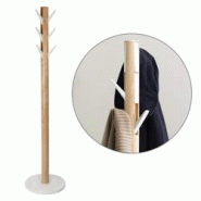 Porte-manteaux Flapper naturel 9 crochets blancs 165 cm Naturel Umbra - 320361-668 Porte-manteaux Flapper naturel 9 crochets blancs 165 cm Naturel Umbra - 320361-668