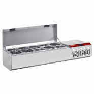 Saladette à ingrédient à poser gn 5x1/4 avec couvercle inox - PSX132G/CP9