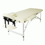 Table de massage en aluminium banc de massage pliable table de thÉrapie beige 16_0000341